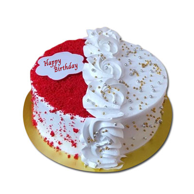 "Round shape Red velvet cake - 1kg - Click here to View more details about this Product
